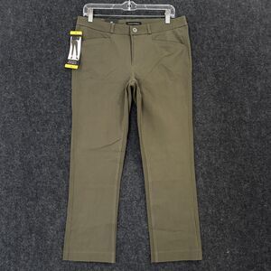 Banana Republic Isola Night Pants Women's 6 Olive Green Slim Straight Cropped